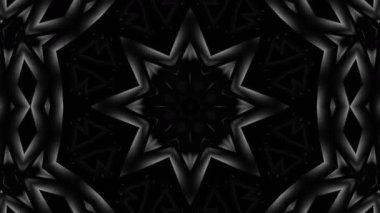 Psikedelik Kaleydoskop Patlaması simetrik kaleydoskop şekilleri patlıyor ve canlı renklerle beatendly döngülerde şekil değiştiriyor