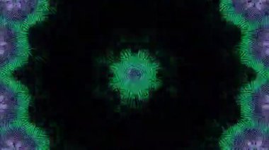 Psychedelic Kaleidoscope Burst Symmetric kaleidoscope shapes bursting and morphing with vibrant colors on beatfriendly loops