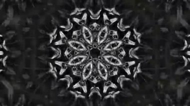 Psikedelik Kaleydoskop Patlaması simetrik kaleydoskop şekilleri patlıyor ve canlı renklerle beatendly döngülerde şekil değiştiriyor