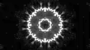 Psikedelik Kaleydoskop Patlaması simetrik kaleydoskop şekilleri patlıyor ve canlı renklerle beatendly döngülerde şekil değiştiriyor