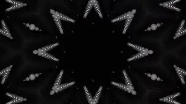 Psikedelik Kaleydoskop Patlaması simetrik kaleydoskop şekilleri patlıyor ve canlı renklerle beatendly döngülerde şekil değiştiriyor