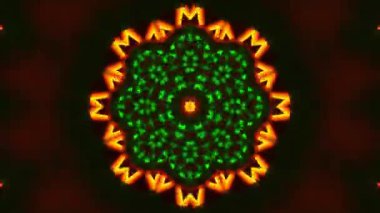 Psychedelic Kaleidoscope Burst Symmetric kaleidoscope shapes bursting and morphing with vibrant colors on beatfriendly loops