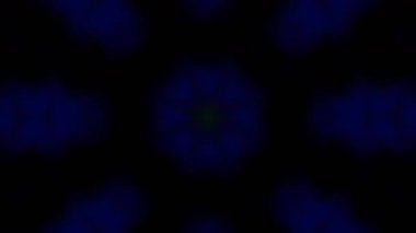 Psikedelik Kaleydoskop Patlaması simetrik kaleydoskop şekilleri patlıyor ve canlı renklerle beatendly döngülerde şekil değiştiriyor