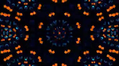 Psikedelik Kaleydoskop Patlaması simetrik kaleydoskop şekilleri patlıyor ve canlı renklerle beatendly döngülerde şekil değiştiriyor