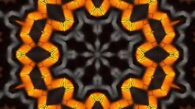 Psikedelik Kaleydoskop Patlaması simetrik kaleydoskop şekilleri patlıyor ve canlı renklerle beatendly döngülerde şekil değiştiriyor