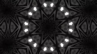 Psikedelik Kaleydoskop Patlaması simetrik kaleydoskop şekilleri patlıyor ve canlı renklerle beatendly döngülerde şekil değiştiriyor