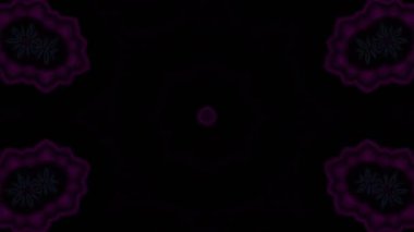 Psikedelik Kaleydoskop Patlaması simetrik kaleydoskop şekilleri patlıyor ve canlı renklerle beatendly döngülerde şekil değiştiriyor