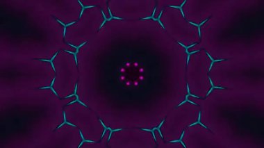 Psikedelik Kaleydoskop Patlaması simetrik kaleydoskop şekilleri patlıyor ve canlı renklerle beatendly döngülerde şekil değiştiriyor