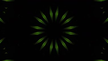 Psikedelik Kaleydoskop Patlaması simetrik kaleydoskop şekilleri patlıyor ve canlı renklerle beatendly döngülerde şekil değiştiriyor