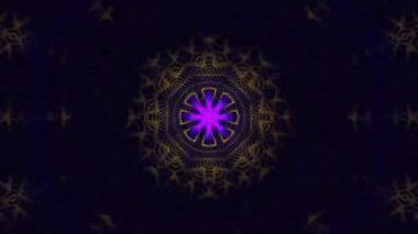 Psikedelik Kaleydoskop Patlaması simetrik kaleydoskop şekilleri patlıyor ve canlı renklerle beatendly döngülerde şekil değiştiriyor
