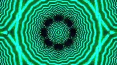 Psikedelik Kaleydoskop Patlaması simetrik kaleydoskop şekilleri patlıyor ve canlı renklerle beatendly döngülerde şekil değiştiriyor