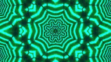 Psikedelik Kaleydoskop Patlaması simetrik kaleydoskop şekilleri patlıyor ve canlı renklerle beatendly döngülerde şekil değiştiriyor