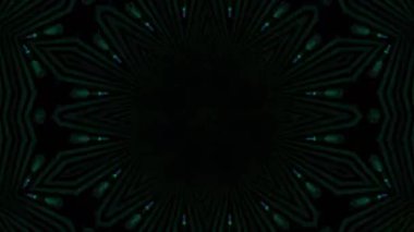 Psikedelik Kaleydoskop Patlaması simetrik kaleydoskop şekilleri patlıyor ve canlı renklerle beatendly döngülerde şekil değiştiriyor