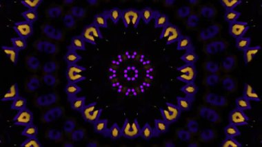 Psikedelik Kaleydoskop Patlaması simetrik kaleydoskop şekilleri patlıyor ve canlı renklerle beatendly döngülerde şekil değiştiriyor