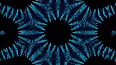 Psikedelik Kaleydoskop Patlaması simetrik kaleydoskop şekilleri patlıyor ve canlı renklerle beatendly döngülerde şekil değiştiriyor