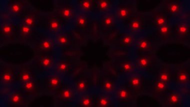 Psikedelik Kaleydoskop Patlaması simetrik kaleydoskop şekilleri patlıyor ve canlı renklerle beatendly döngülerde şekil değiştiriyor