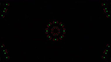 Psikedelik Kaleydoskop Patlaması simetrik kaleydoskop şekilleri patlıyor ve canlı renklerle beatendly döngülerde şekil değiştiriyor