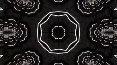 Psikedelik Kaleydoskop Patlaması simetrik kaleydoskop şekilleri patlıyor ve canlı renklerle beatendly döngülerde şekil değiştiriyor