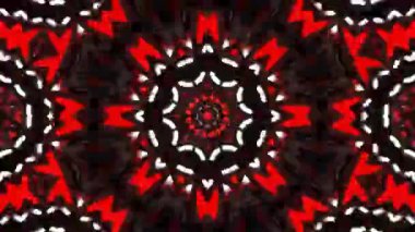 Psikedelik Kaleydoskop Patlaması simetrik kaleydoskop şekilleri patlıyor ve canlı renklerle beatendly döngülerde şekil değiştiriyor