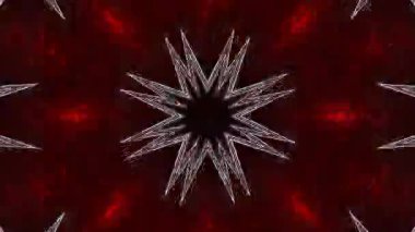Psikedelik Kaleydoskop Patlaması simetrik kaleydoskop şekilleri patlıyor ve canlı renklerle beatendly döngülerde şekil değiştiriyor