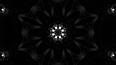 Psikedelik Kaleydoskop Patlaması simetrik kaleydoskop şekilleri patlıyor ve canlı renklerle beatendly döngülerde şekil değiştiriyor