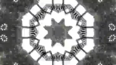 Psikedelik Kaleydoskop Patlaması simetrik kaleydoskop şekilleri patlıyor ve canlı renklerle beatendly döngülerde şekil değiştiriyor