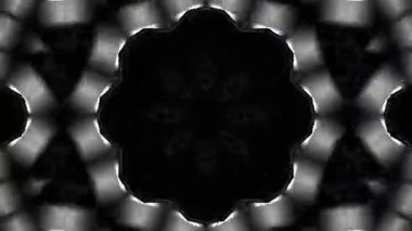 Psikedelik Kaleydoskop Patlaması simetrik kaleydoskop şekilleri patlıyor ve canlı renklerle beatendly döngülerde şekil değiştiriyor