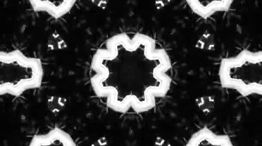 Psikedelik Kaleydoskop Patlaması simetrik kaleydoskop şekilleri patlıyor ve canlı renklerle beatendly döngülerde şekil değiştiriyor