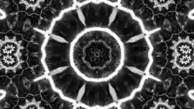 Psikedelik Kaleydoskop Patlaması simetrik kaleydoskop şekilleri patlıyor ve canlı renklerle beatendly döngülerde şekil değiştiriyor