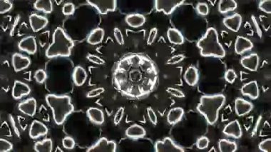 Psikedelik Kaleydoskop Patlaması simetrik kaleydoskop şekilleri patlıyor ve canlı renklerle beatendly döngülerde şekil değiştiriyor