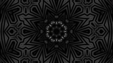Psikedelik Kaleydoskop Patlaması simetrik kaleydoskop şekilleri patlıyor ve canlı renklerle beatendly döngülerde şekil değiştiriyor