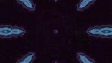 Psikedelik Kaleydoskop Patlaması simetrik kaleydoskop şekilleri patlıyor ve canlı renklerle beatendly döngülerde şekil değiştiriyor