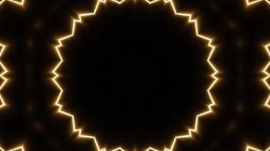 Psikedelik Kaleydoskop Patlaması simetrik kaleydoskop şekilleri patlıyor ve canlı renklerle beatendly döngülerde şekil değiştiriyor