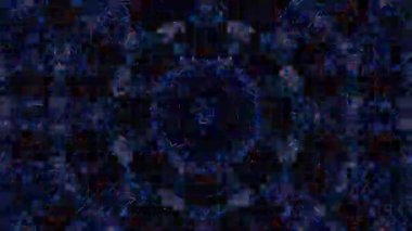 Psikedelik Kaleydoskop Patlaması simetrik kaleydoskop şekilleri patlıyor ve canlı renklerle beatendly döngülerde şekil değiştiriyor