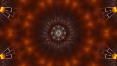 Psikedelik Kaleydoskop Patlaması simetrik kaleydoskop şekilleri patlıyor ve canlı renklerle beatendly döngülerde şekil değiştiriyor