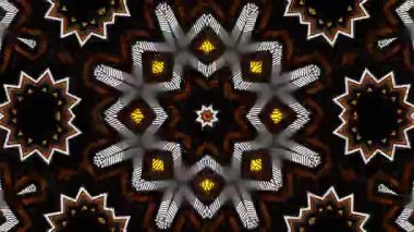 Psikedelik Kaleydoskop Patlaması simetrik kaleydoskop şekilleri patlıyor ve canlı renklerle beatendly döngülerde şekil değiştiriyor