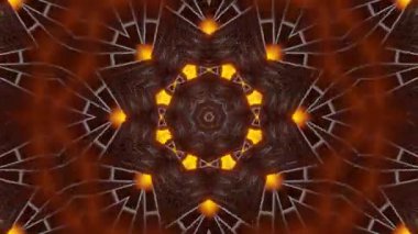 Psikedelik Kaleydoskop Patlaması simetrik kaleydoskop şekilleri patlıyor ve canlı renklerle beatendly döngülerde şekil değiştiriyor