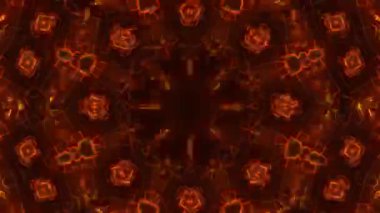 Psikedelik Kaleydoskop Patlaması simetrik kaleydoskop şekilleri patlıyor ve canlı renklerle beatendly döngülerde şekil değiştiriyor