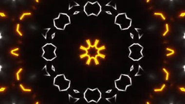 Psikedelik Kaleydoskop Patlaması simetrik kaleydoskop şekilleri patlıyor ve canlı renklerle beatendly döngülerde şekil değiştiriyor