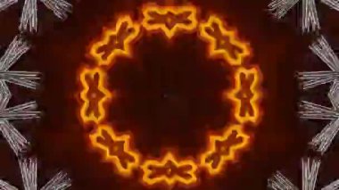Psikedelik Kaleydoskop Patlaması simetrik kaleydoskop şekilleri patlıyor ve canlı renklerle beatendly döngülerde şekil değiştiriyor