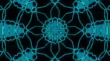 Psikedelik Kaleydoskop Patlaması simetrik kaleydoskop şekilleri patlıyor ve canlı renklerle beatendly döngülerde şekil değiştiriyor