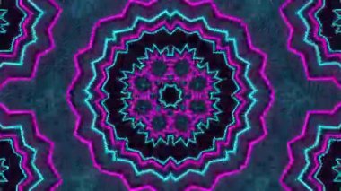 Psikedelik Kaleydoskop Patlaması simetrik kaleydoskop şekilleri patlıyor ve canlı renklerle beatendly döngülerde şekil değiştiriyor