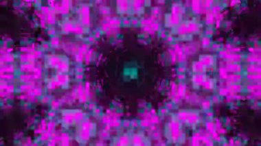Psikedelik Kaleydoskop Patlaması simetrik kaleydoskop şekilleri patlıyor ve canlı renklerle beatendly döngülerde şekil değiştiriyor