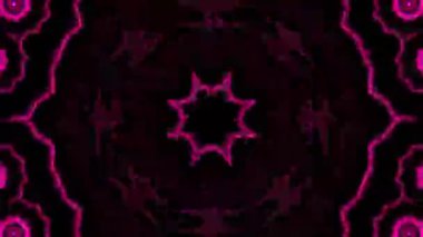 Psikedelik Kaleydoskop Patlaması simetrik kaleydoskop şekilleri patlıyor ve canlı renklerle beatendly döngülerde şekil değiştiriyor