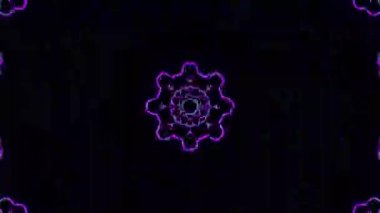 Psikedelik Kaleydoskop Patlaması simetrik kaleydoskop şekilleri patlıyor ve canlı renklerle beatendly döngülerde şekil değiştiriyor