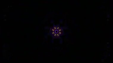 Psikedelik Kaleydoskop Patlaması simetrik kaleydoskop şekilleri patlıyor ve canlı renklerle beatendly döngülerde şekil değiştiriyor