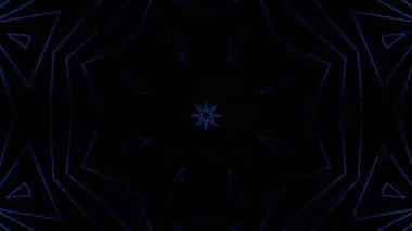 Psikedelik Kaleydoskop Patlaması simetrik kaleydoskop şekilleri patlıyor ve canlı renklerle beatendly döngülerde şekil değiştiriyor