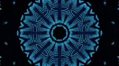 Psikedelik Kaleydoskop Patlaması simetrik kaleydoskop şekilleri patlıyor ve canlı renklerle beatendly döngülerde şekil değiştiriyor