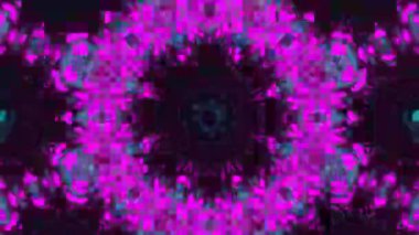 Psikedelik Kaleydoskop Patlaması simetrik kaleydoskop şekilleri patlıyor ve canlı renklerle beatendly döngülerde şekil değiştiriyor