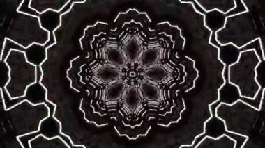 Psikedelik Kaleydoskop Patlaması simetrik kaleydoskop şekilleri patlıyor ve canlı renklerle beatendly döngülerde şekil değiştiriyor